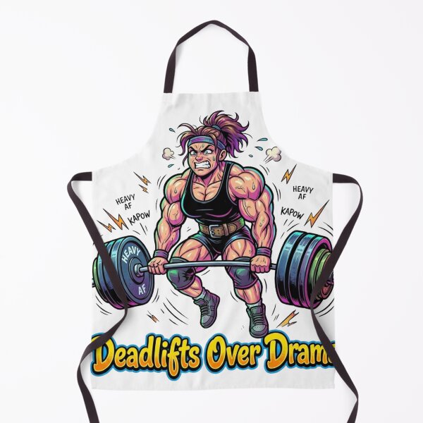Item preview, Deadlifts Over Drama – Cartoon Powerlifting Women Sticker designed and sold by YK SHOP.