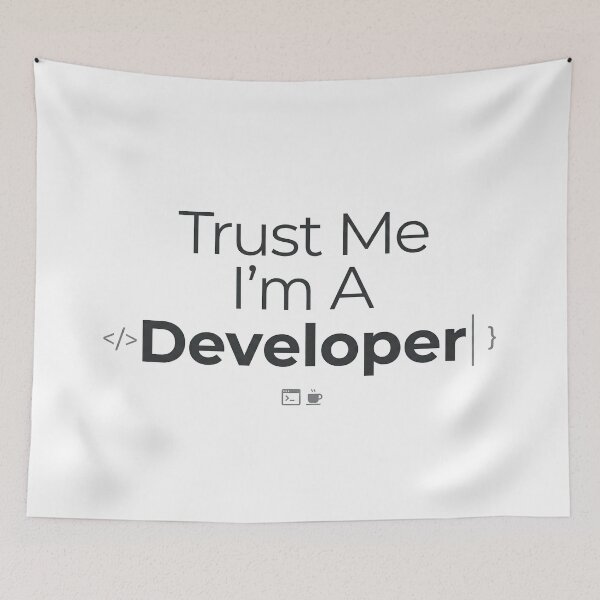Item preview, Trust Me I Am A Developer Funny Programmer Quote designed and sold by Zenith Design.
