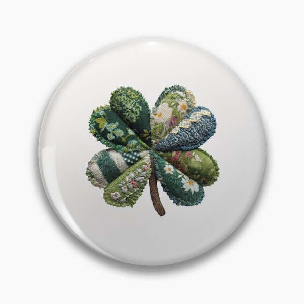 Item preview, Patchwork quilted applique shamrock 4 leaf clover designed and sold by MendaciousMina.