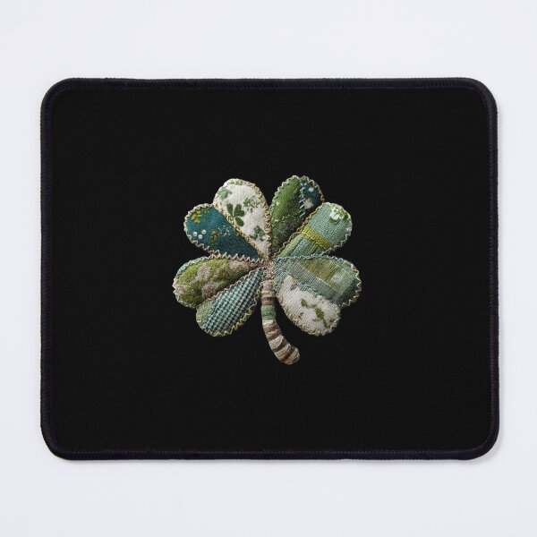 Item preview, Patchwork quilted applique shamrock 4 leaf clover designed and sold by MendaciousMina.