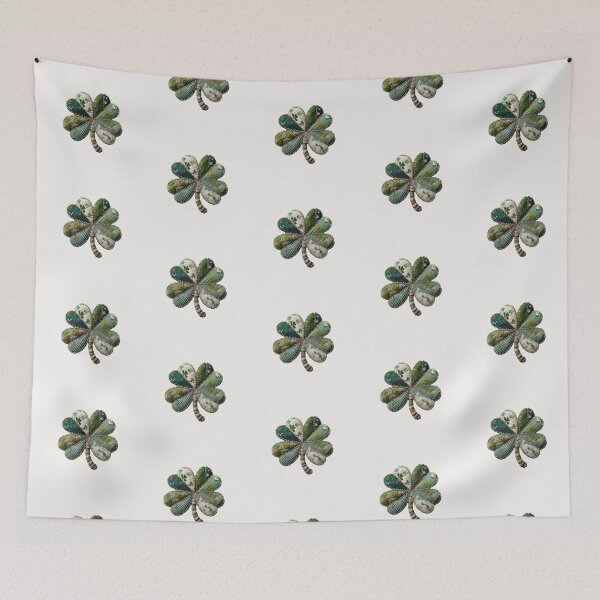 Item preview, Patchwork quilted applique shamrock 4 leaf clover designed and sold by MendaciousMina.