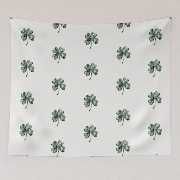 Item preview, Patchwork quilted applique shamrock 4 leaf clover designed and sold by MendaciousMina.