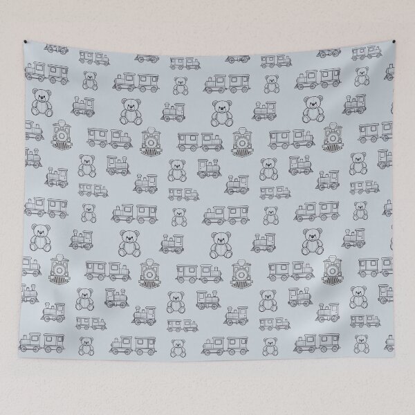 Item preview, Cute Teddy Bear & Toy Train Pattern Kids Clothes designed and sold by BloodSweatNTers.