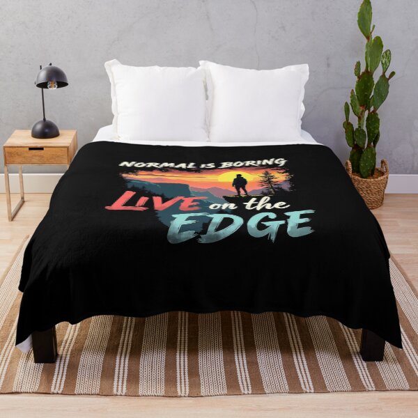 Item preview, Normal Is Boring Live on the Edge – Adventure Motivation Design designed and sold by CyfroweMysli.