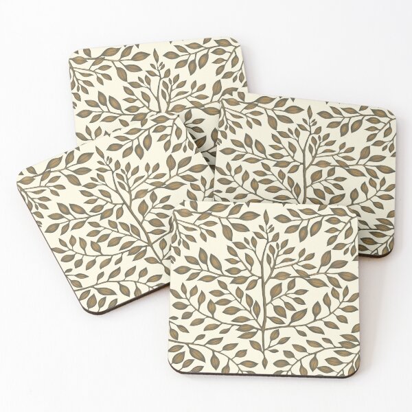 Item preview, Brown Autumnal Leaf Repeat Pattern  designed and sold by KateVanFloofno1.