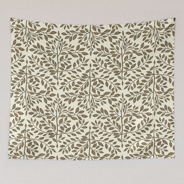 Item preview, Brown Autumnal Leaf Repeat Pattern  designed and sold by KateVanFloofno1.