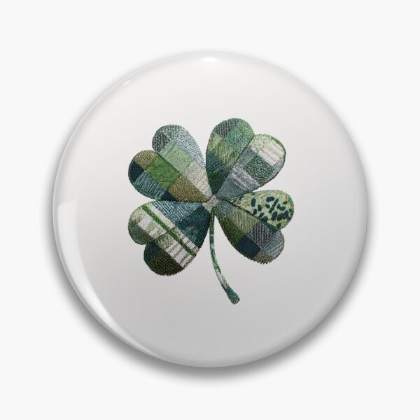 Item preview, Patchwork quilted applique shamrock 4 leaf clover designed and sold by MendaciousMina.