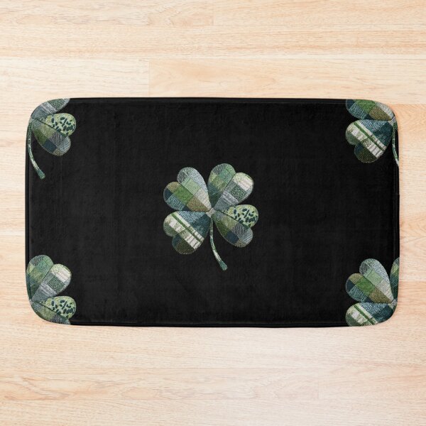 Item preview, Patchwork quilted applique shamrock 4 leaf clover designed and sold by MendaciousMina.