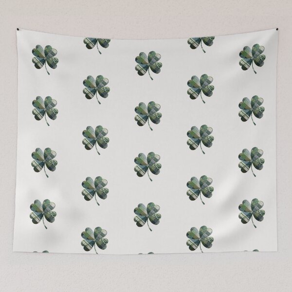 Item preview, Patchwork quilted applique shamrock 4 leaf clover designed and sold by MendaciousMina.