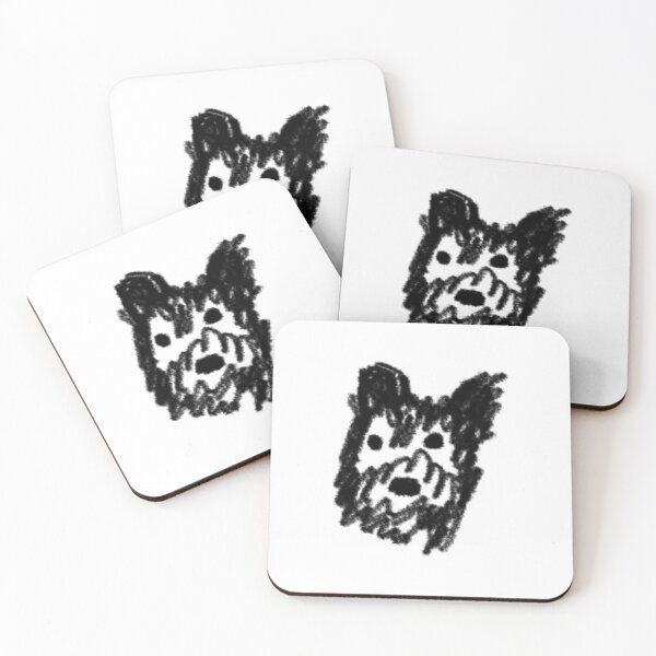 Item preview, Doodle Dog - Dougie - Yorkshire Terrier Inspired Hand Drawn Puppy illustration  designed and sold by Geluchi .