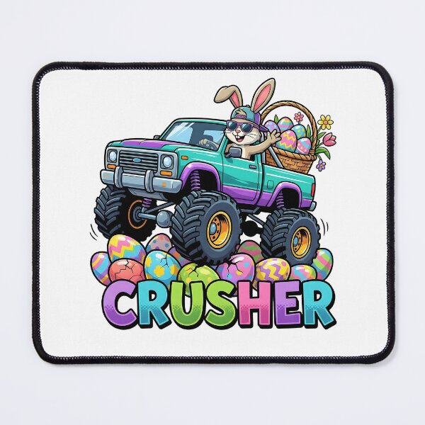 Item preview, Easter Monster Truck Crusher Bunny designed and sold by KroghDs.
