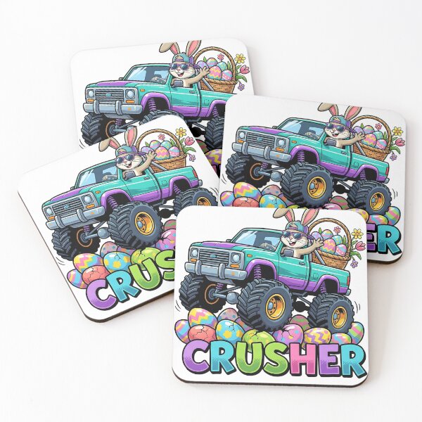Item preview, Easter Monster Truck Crusher Bunny designed and sold by KroghDs.