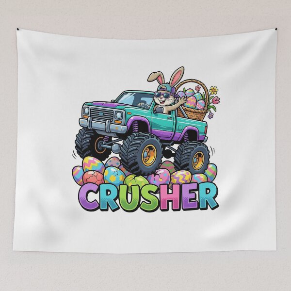 Item preview, Easter Monster Truck Crusher Bunny designed and sold by KroghDs.