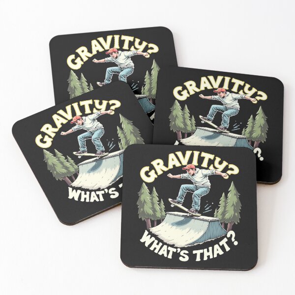 Item preview, Gravity? What's That? – Funny Skateboarding Design designed and sold by CyfroweMysli.
