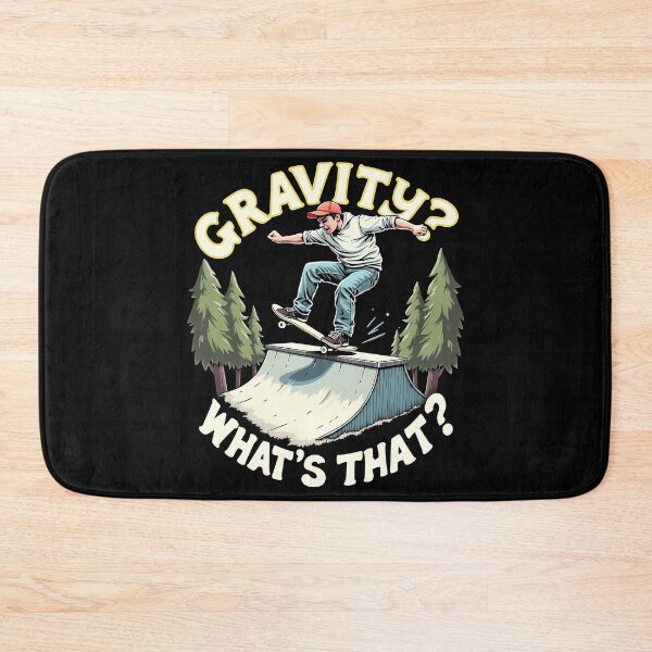 Item preview, Gravity? What's That? – Funny Skateboarding Design designed and sold by CyfroweMysli.