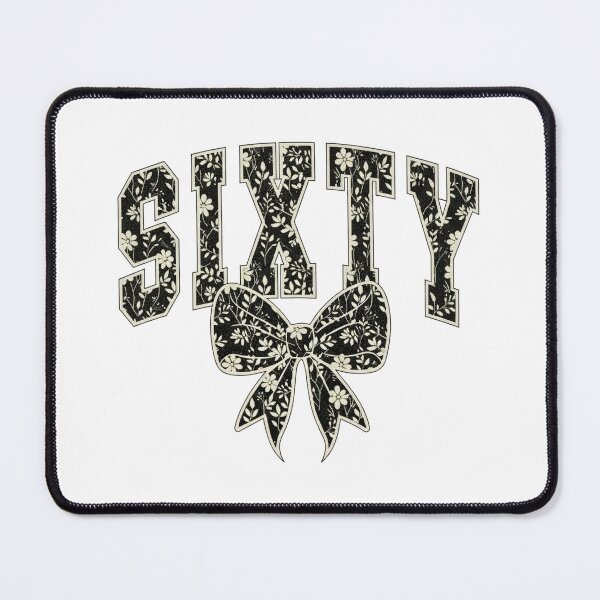Item preview, Sixty Coquette Bow Design, 60th Varsity, Sixtieth Floral Toile Black Water Color Coquette Bow, Cute 60 Bow Design designed and sold by TheBeesForYou.