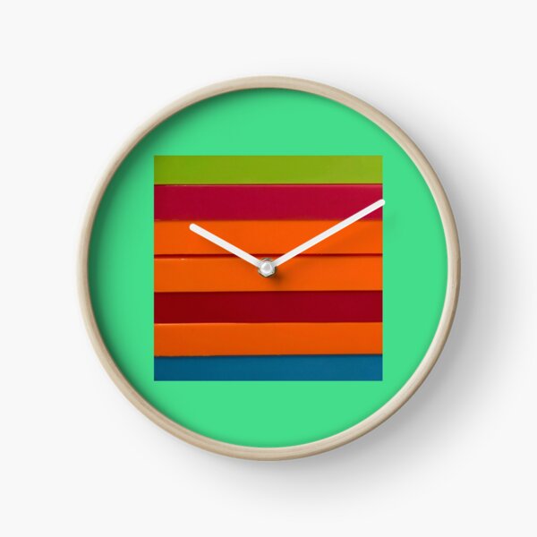 Colourful stripes Clock