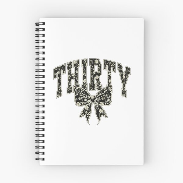 Item preview, Thirty Coquette Bow Design, 30th Varsity, Thirtieth Floral Toile Black Water Color Coquette Bow, Cute 30 Bow Design designed and sold by TheBeesForYou.