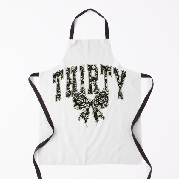 Item preview, Thirty Coquette Bow Design, 30th Varsity, Thirtieth Floral Toile Black Water Color Coquette Bow, Cute 30 Bow Design designed and sold by TheBeesForYou.