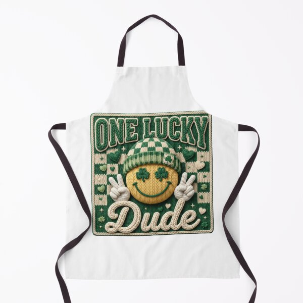 Item preview, Retro St. Patrick's Day One Lucky Dude faux knit designed and sold by Pragatee.