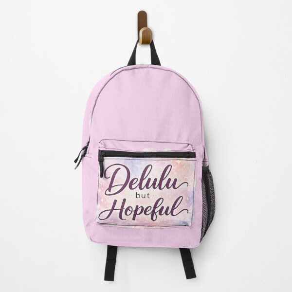 Item preview, Delulu but Hopeful – Soft Girl Aesthetic Watercolor Quote designed and sold by StickyDelights.