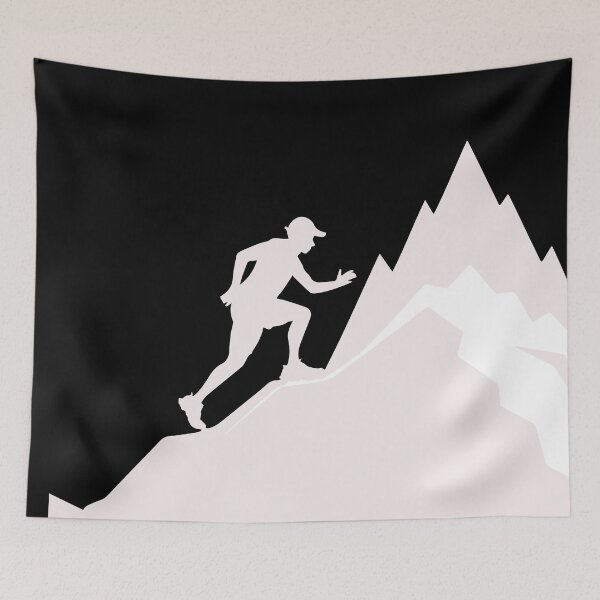 Item preview, Trail Running Silhouette – Mountain Motion Design designed and sold by BrushRushX.