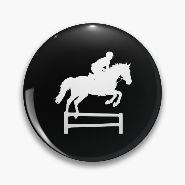 Item preview, Equestrian Jump Silhouette – Horse Riding Motion designed and sold by BrushRushX.