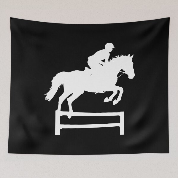 Item preview, Equestrian Jump Silhouette – Horse Riding Motion designed and sold by BrushRushX.