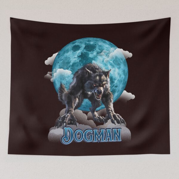 Item preview, Dogman (Blue Moon Night) designed and sold by Tripp Art Studio.
