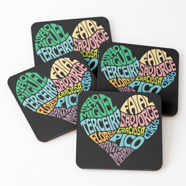 Item preview, Azores Island Typography Heart – São Miguel Terceira Faial Portugal Travel Design designed and sold by ArcticFoxStudio.
