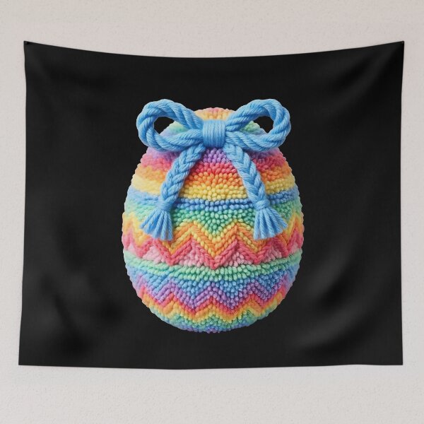 Item preview, Kids Crochet Easter Egg Rainbow Bow designed and sold by KroghDs.
