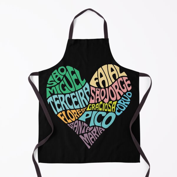 Item preview, Azores Island Typography Heart – São Miguel Terceira Faial Portugal Travel Design designed and sold by ArcticFoxStudio.