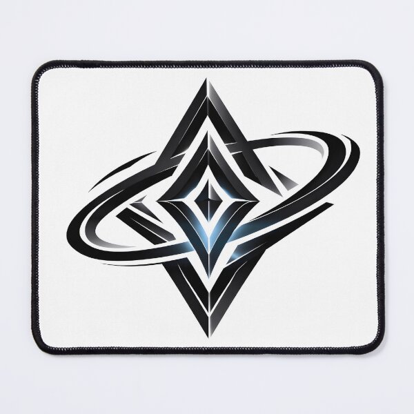 Item preview, Metallic Chrome Astral Star Geometric Emblem designed and sold by CrystalVanta.