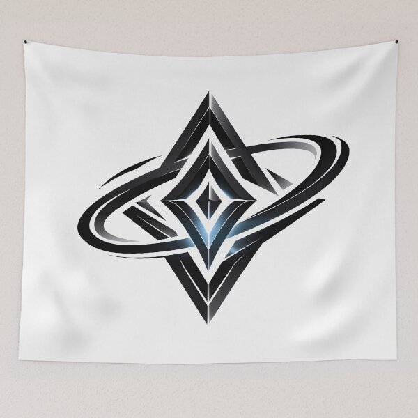 Item preview, Metallic Chrome Astral Star Geometric Emblem designed and sold by CrystalVanta.