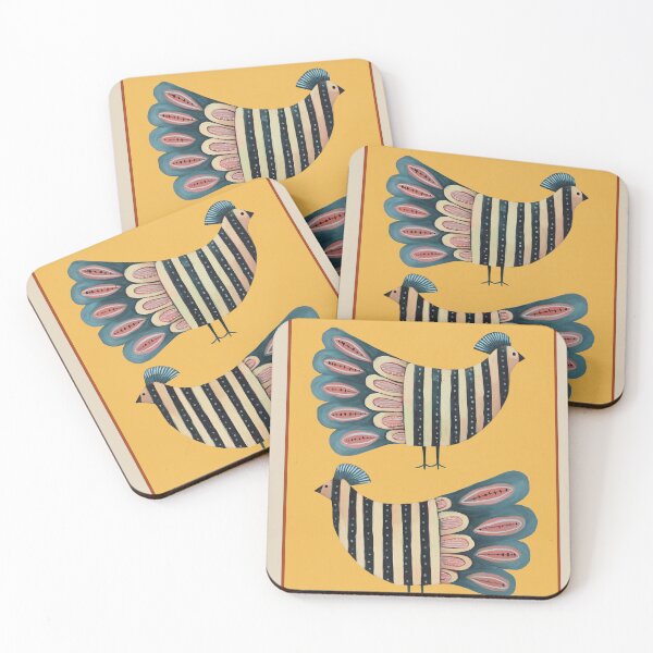 Item preview, Striped Bird Pair II designed and sold by Branka Kodzoman.