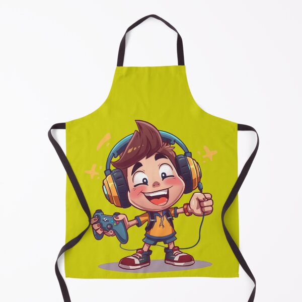 Item preview, Happy Gamer Boys Cartoon Illustration - Kids Gaming Character. designed and sold by LunaPrintCo.