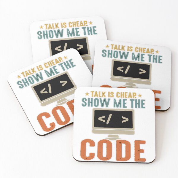Item preview, Talk Is Cheap Show Me The Code Retro Programmer designed and sold by Zenith Design.