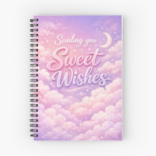 Item preview, Sending You Sweet Wishes - Pastel Clouds and Crescent Moon designed and sold by EsenciaZen.