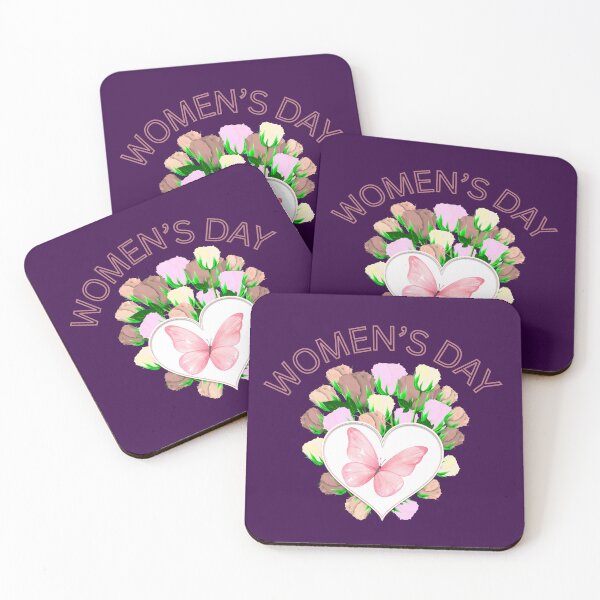 Item preview, Women's Day Floral Heart with Pink Butterfly and Roses designed and sold by SolutionsArt.