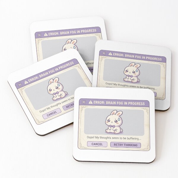 Item preview, Kawaii Bunny Error Brain Fog Buffering designed and sold by Visual Dept..