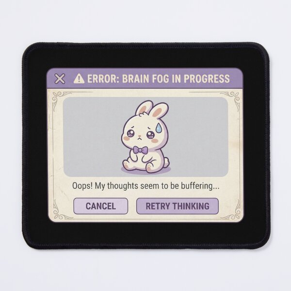 Item preview, Kawaii Bunny Error Brain Fog Buffering designed and sold by Visual Dept..