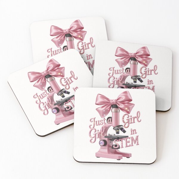 Item preview, Just a Girl in STEM - Cute Coquette Pink Microscope with Bow designed and sold by Design_Your_Day.