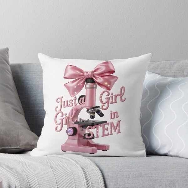 Item preview, Just a Girl in STEM - Cute Coquette Pink Microscope with Bow designed and sold by Design_Your_Day.