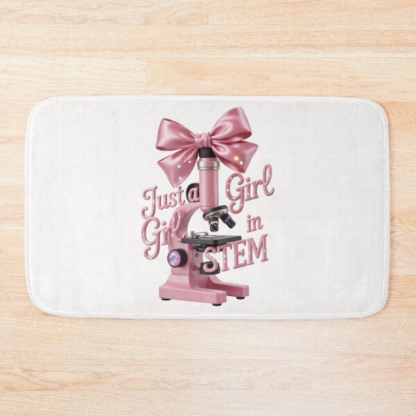 Item preview, Just a Girl in STEM - Cute Coquette Pink Microscope with Bow designed and sold by Design_Your_Day.