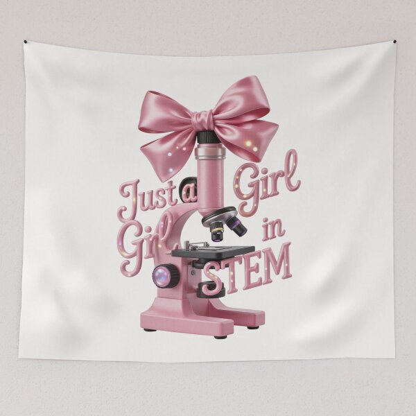 Item preview, Just a Girl in STEM - Cute Coquette Pink Microscope with Bow designed and sold by Design_Your_Day.