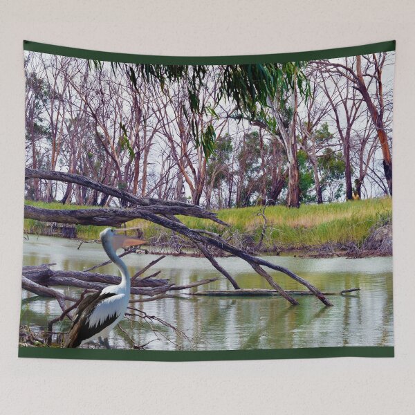 Item preview, "Pelican Paradise: The Watering Hole at River Murray, Australia" designed and sold by A-Work-Of-Art.