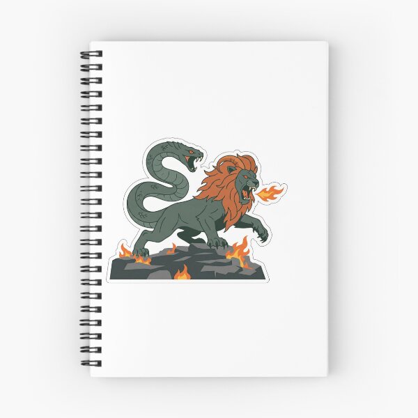 Item preview, The Mythical Chimera Beast - Lion Goat Snake Hybrid Monster Sticker designed and sold by TheRichGallery.