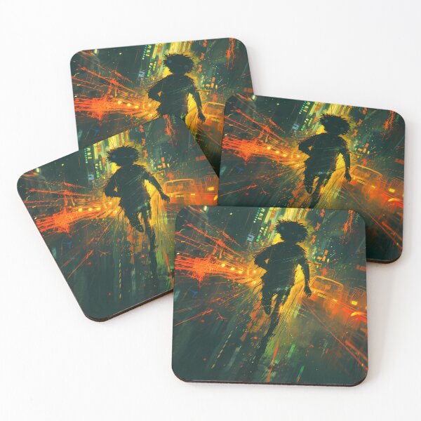 Item preview, Glitchlight Street Runner – Neon City Parkour Silhouette designed and sold by NeonHorizon Studio.