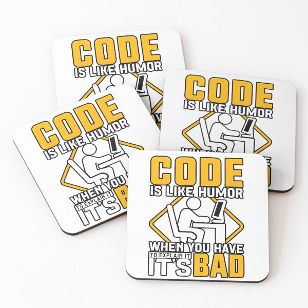 Item preview, Code Is Like Humor Clean Code Programmer Joke designed and sold by Zenith Design.