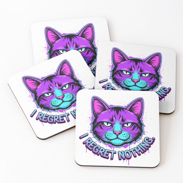 Item preview, I Regret Nothing Funny Cat T Shirt – Sarcastic Unapologetic Meme Graphic Tee for Cat Lovers designed and sold by Oops! Wear.